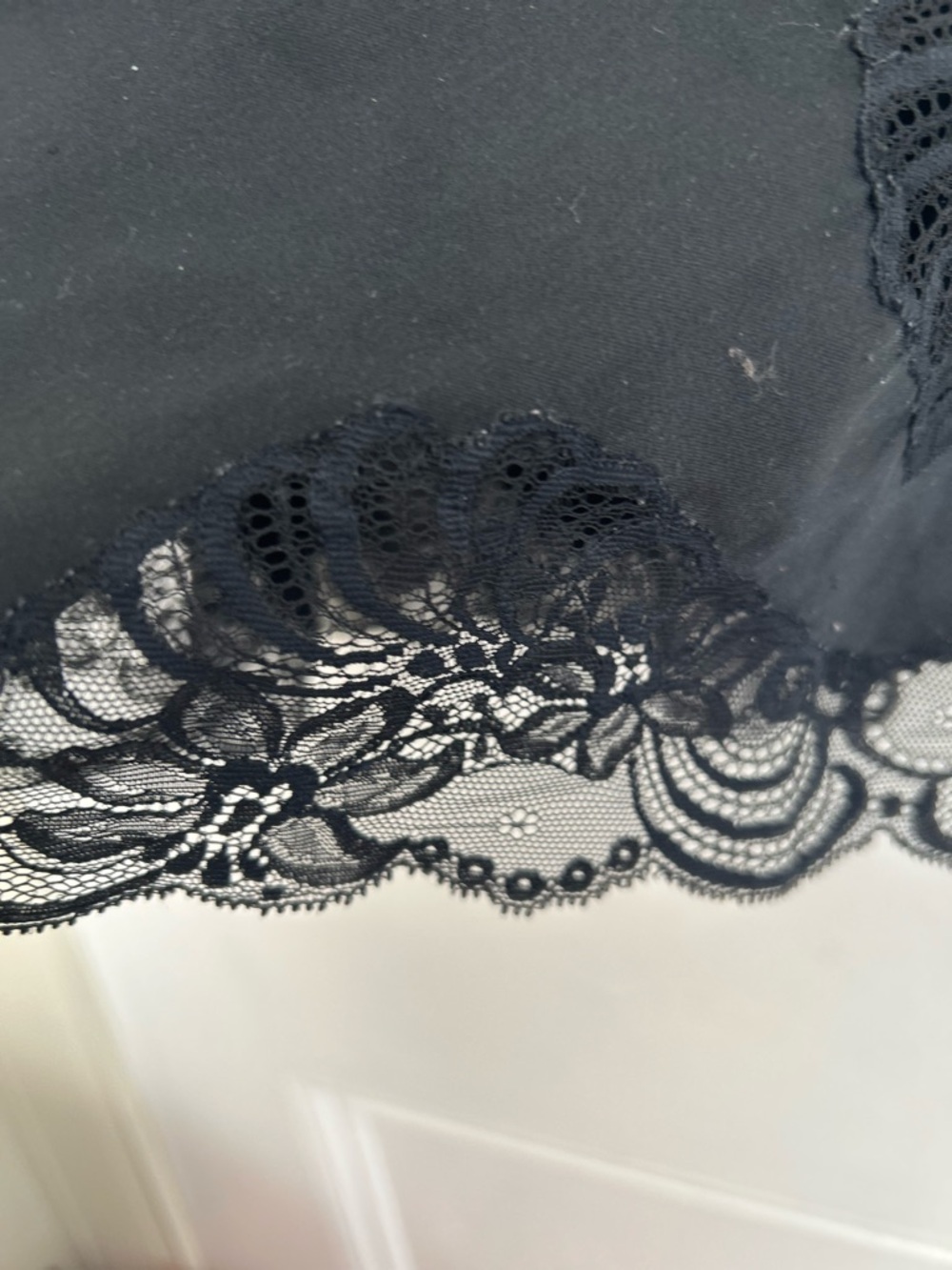 VTG Christian Dior Black Half Slip Skirt Lace Trim Saks Fifth Avenue Size M 27” - Picture 2 of 8